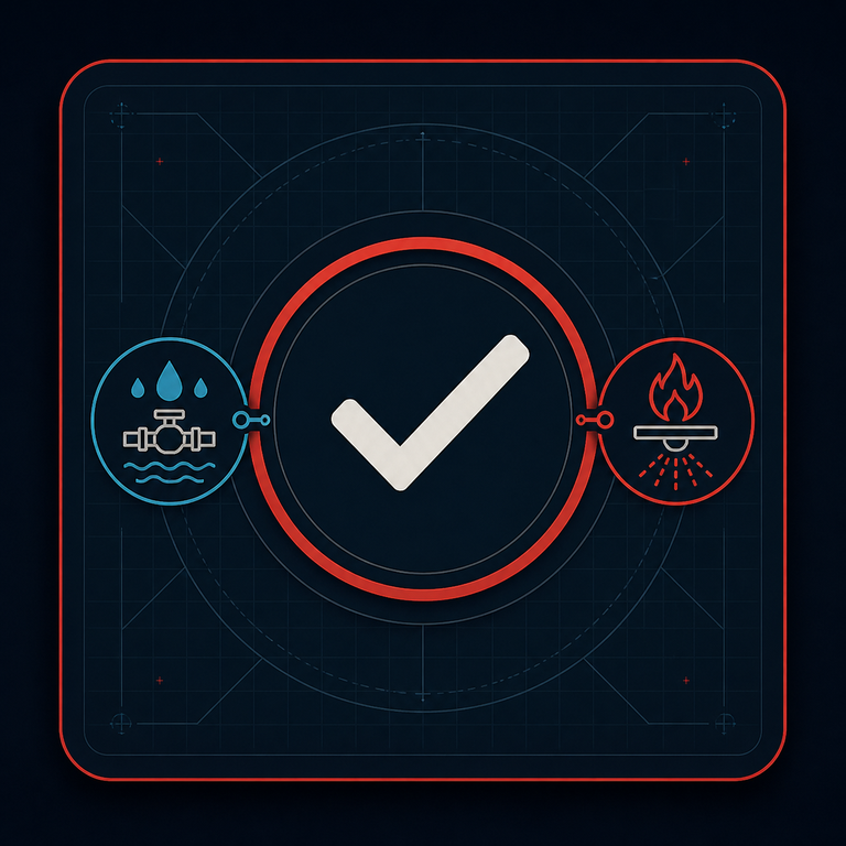 Annual fire and backflow inspection certification graphic